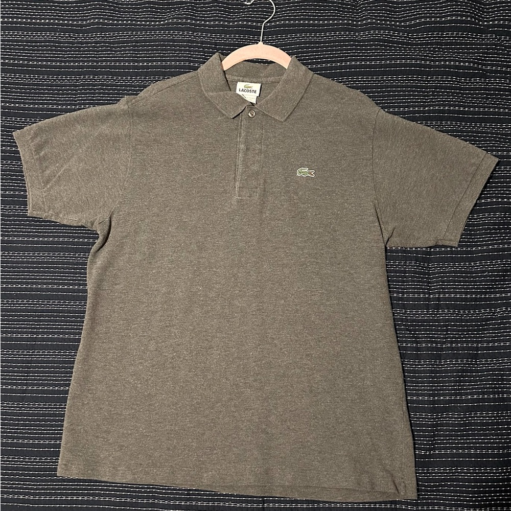 Lacoste Gray Polo Shirt, Size 5 (Large)